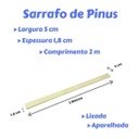 Ver imagem 4 de Sarrafo Ripa 6 pç 5x2x200cm madeira Pinnus aparelhada lixada