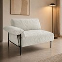 Ver imagem 1 de Sofá Modular Industrial com Braço Esquerdo Basileia 120cm Yescasa Veludo Tx Bege Off White
