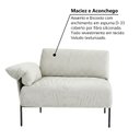 Ver mais imagens de Sofá Modular Industrial com Braço Esquerdo Basileia 120cm Yescasa Veludo Tx Bege Off White