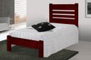 Ver imagem 1 de Cama de Solteiro Prime de Madeira Maciça Tauari - Cor Mogno