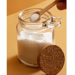 Conjunto 4 Pote Porta Temperos de Vidro Tampa de Rolha 240ml Colher de Bambu Lyor - 2