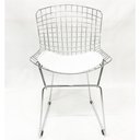 Ver imagem 2 de Kit 5 Cadeiras BERTOIA cromada assento branco - Poltronas do Sul