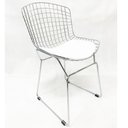 Ver imagem 3 de Kit 5 Cadeiras BERTOIA cromada assento branco - Poltronas do Sul