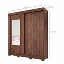 Ver imagem 2 de Roupeiro Panan Ilheus 100 Mdf 2pts 3 Gvs C/ Espelho - 40010091-0170 - PC / 4