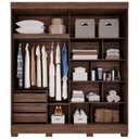 Ver imagem 3 de Roupeiro Panan Ilheus 100 Mdf 2pts 3 Gvs C/ Espelho - 40010091-0170 - PC / 4