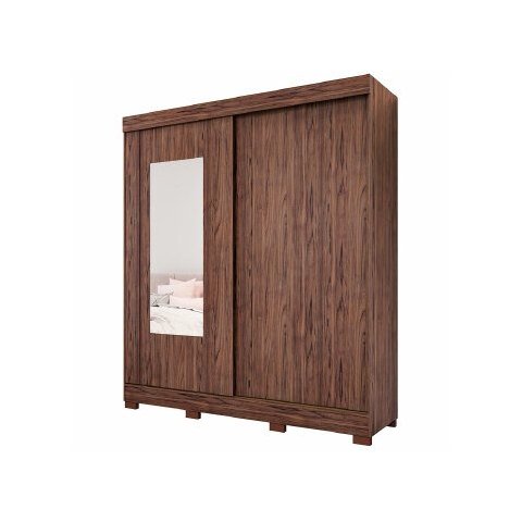 Roupeiro Panan Ilheus 100 Mdf 2pts 3 Gvs C/ Espelho - 40010091-0170 - PC / 4