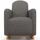 Ver imagem 6 de Poltrona de Amamentação com Balanço e Puff Orgânico Saori W01 Linho Mescla Chumbo - Lyam Decor