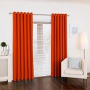 Ver imagem 1 de Cortina Laranja 300x250 Ilhós Cromado Sala/quarto | Fabritex Enxovais