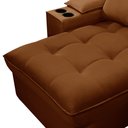 Ver imagem 7 de Sofá Retrátil 3 Lugares com Porta Copo 210cm Andes F05 Veludo Terracota - Mpozenato
