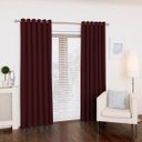 Ver imagem 1 de Cortina Vinho 300x250 Ilhós Cromado Sala/Quarto | FABRITEX ENXOVAIS