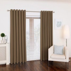 Cortina Avelã 300x250 Ilhós Cromado Sala/Quarto | FABRITEX ENXOVAIS