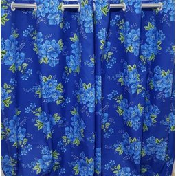 Cortina Florida Azul Sala/Quarto 300x230 | Fabritex - 1