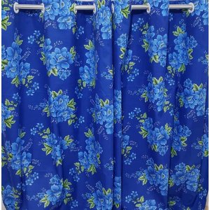 Cortina Florida Azul Sala/Quarto 300x230 | Fabritex