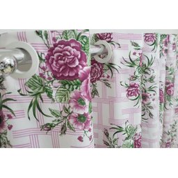 Cortina Florida Rosa Sala/Quarto 300x230 | Fabritex - 3