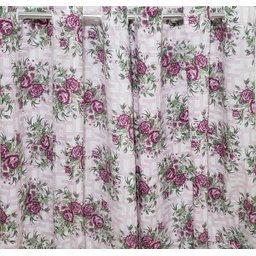 Cortina Florida Rosa Sala/Quarto 300x230 | Fabritex - 1