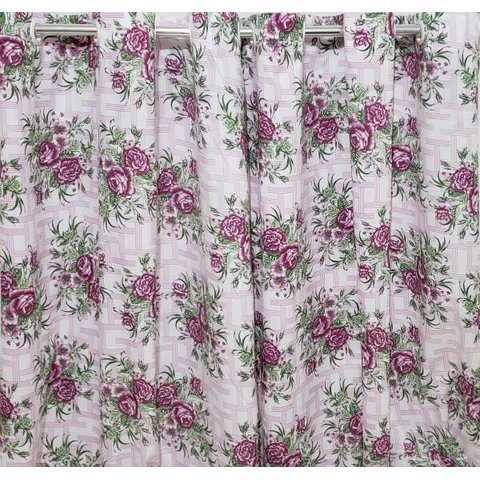 Cortina Florida Rosa Sala/Quarto 300x230 | Fabritex