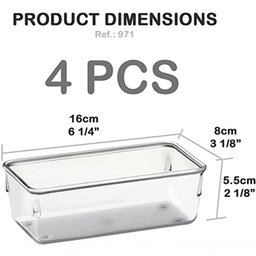 Organizador Modular Pote Transparente Kit 4 Peças Acrimet Ref. 971.0 - 6