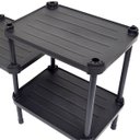 Ver imagem 3 de Estante de Plástico Modular Multiuso 3 Prateleiras 2 Torres Preta Montável 39 Kg Qualyplas 3 PRATELE