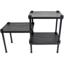 Ver imagem 5 de Estante de Plástico Modular Multiuso 3 Prateleiras 2 Torres Preta Montável 39 Kg Qualyplas 3 PRATELE