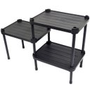 Ver imagem 2 de Estante de Plástico Modular Multiuso 3 Prateleiras 2 Torres Preta Montável 39 Kg Qualyplas 3 PRATELE