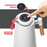 Garrafa Térmica 1l Café Chá Quente Gelado com Termômetro Digital Tampa Sensor Temperatura Branca - 4