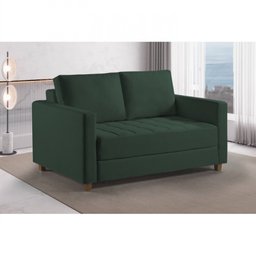 Sofá Cama Casal Marcelle 2 Lugares 150cm Linho Pé de Madeira - Talento Móveis - 2