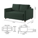 Ver imagem 4 de Sofá Cama Casal Marcelle 2 Lugares 150cm Linho Pé de Madeira - Talento Móveis
