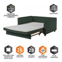 Ver imagem 5 de Sofá Cama Casal Marcelle 2 Lugares 150cm Linho Pé de Madeira - Talento Móveis