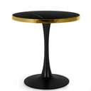 Ver imagem 3 de Conjunto Mesa de Jantar Redonda Majestic 70cm Preta com 4 Cadeiras Estofadas Marcela - Preto