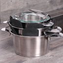 Ver imagem 6 de Kit 6 Pçs Protetor Panela Frigideira Travessas Anti Risco p Guardar Empilhado e não riscar Feltro