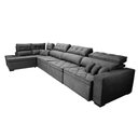Ver mais imagens de Sofá de Canto 4,80x2,36m Retrátil e Reclinável com Molas Cama inBox Platinum Esquerdo Suede