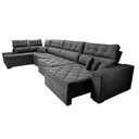 Ver imagem 7 de Sofá de Canto 4,80x2,36m Retrátil e Reclinável com Molas Cama inBox Platinum Esquerdo Suede