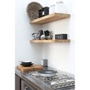 Ver imagem 1 de Kit 2 Prateleiras 50x20 Suporte Invisível Madeira Maciça