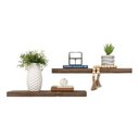 Ver imagem 3 de Kit 2 Prateleiras Com Suporte Invisível Madeira Maciça