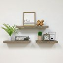 Ver imagem 1 de Kit Prateleiras Com Suporte Invisível Madeira Maciça