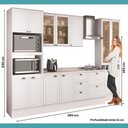 Ver imagem 7 de Cozinha Completa Milla Ideal 13 Portas 5 Gavetas MDF 320cm Branco