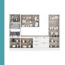 Ver imagem 3 de Cozinha Completa Milla Ideal 13 Portas 5 Gavetas MDF 320cm Branco