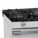 Ver imagem 6 de Fogao 5 Bocas Venax Gaudi Vetro Vitreo Branco Gas GLP 127 V