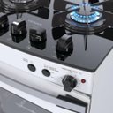 Ver imagem 7 de Fogao 4 Bocas Venax Gaudi Vetro Vitreo Branco Gas GLP 127 V