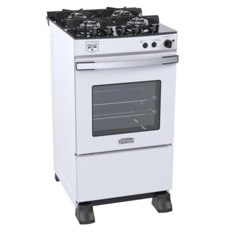 Fogao 4 Bocas Venax Gaudi Vetro Vitreo Branco Gas GLP 127 V