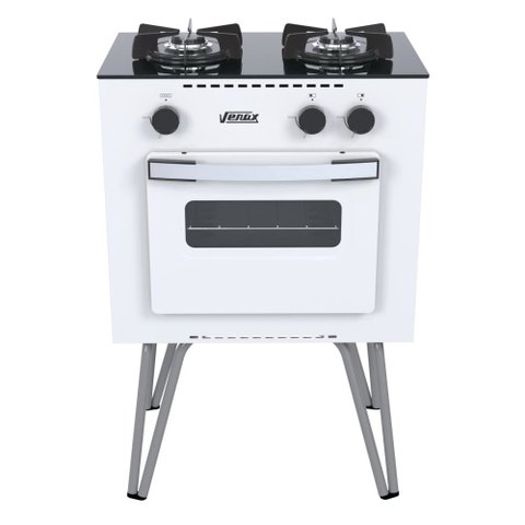 FOGAO 2 BOCAS VENAX MINI COOK BRANCO GAS GLP
