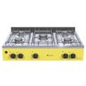 FOGAO DE MESA 5 BOCAS VENAX GRAND PETIT VETRO AMARELO GAS GLP - 2