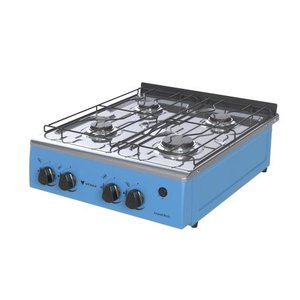 FOGAO DE MESA 4 BOCAS GRAND PETIT VETRO AZUL GAS GLP
