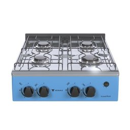 FOGAO DE MESA 4 BOCAS GRAND PETIT VETRO AZUL GAS GLP - 3