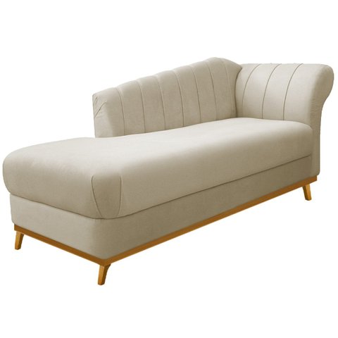 Diva Recamier Vanessa 140cm Lado Esquerdo Linho Bege - ADJ Decor