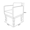 Ver imagem 6 de Kit 4 Poltronas Nina para Recepção Pés de Madeira Maciça Linho Bege