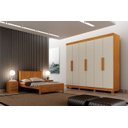Ver imagem 1 de Dormitorio Casal 4 Pçs 6 Portas Completo Aspen - Arbo Design