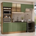 Ver imagem 1 de Armário de Cozinha Completa 270 cm Rustic/Verde Vik Madesa 08