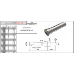 Pinça R8 19 Mm - Jg Tools - 2