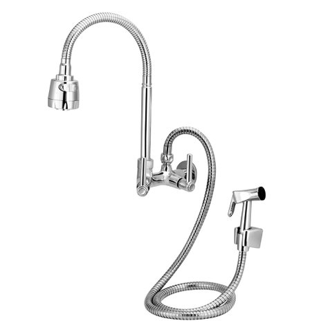 Torneira Cozinha Parede Gourmet Multifuncional com Ducha